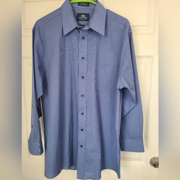 (1145) Stafford Men's Classic Long Sleeve Oxford Dress Shirt, Size: 16.5 (32/33) - Picture 1 of 13